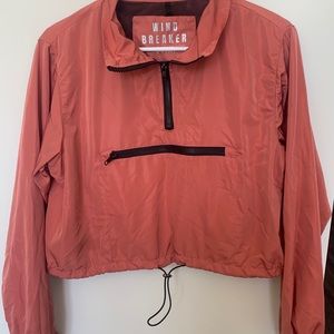 Cropped athletic windbreaker